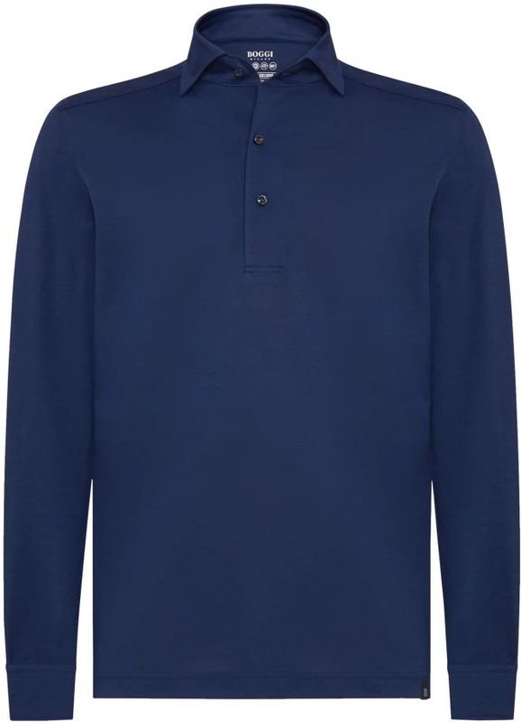 Boggi Milano - Japans Jersey Poloshirt - Blauw - Heren