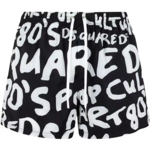 Dsquared2, Heren, Badkleding, Zwart, Maat: L Polyamide,