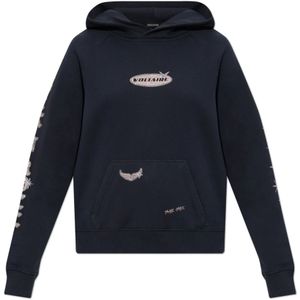 Zadig & Voltaire, Dames, Sweatshirts & Hoodies, Blauw, Maat: L Katoen,