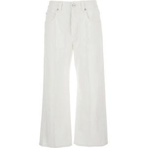 Brunello Cucinelli, Dames, Jeans, Wit, Maat: S Denim,