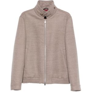 Brunello Cucinelli, Heren, Jassen, Bruin, Maat: XL Wol,