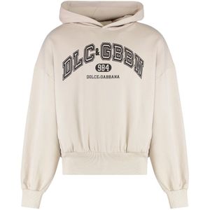 Dolce & Gabbana - Hoodie - Crème - Katoen