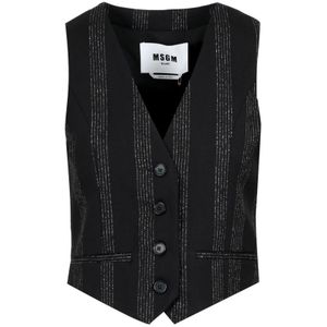 Msgm, Dames, Jassen, Zwart, Maat: S Wol,