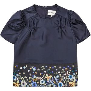 Munthe, Dames, Blouses & Shirts, Blauw, Maat: XS