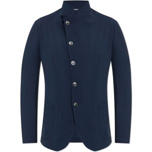 Emporio Armani, Heren, Jassen, Blauw, Maat: L Leer,