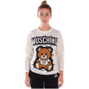 Moschino, Dames, Truien, Wit, Maat: 2XS
