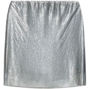 Versace, Dames, Rokken, Grijs, Maat: XS Zijde,