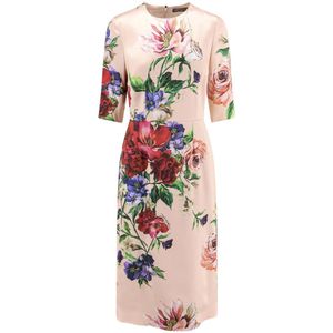 Dolce & Gabbana, Dames, Jurken, Roze, Maat: M Viscose,