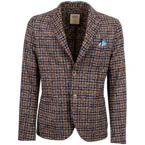 Bob, Heren, Jassen, Veelkleurig, Maat: M Leer,