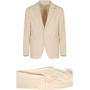 Tagliatore, Heren, Pakken, Wit, Maat: XL Katoen,