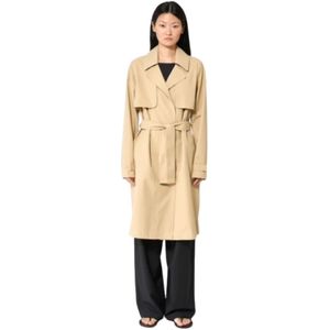 Tantä, Dames, Mantels, Beige, Maat: M Satijn,