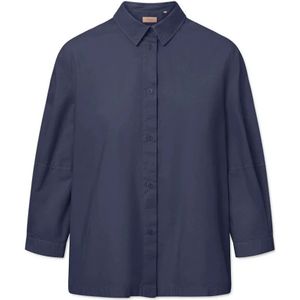 Rue De Tokyo, Dames, Blouses & Shirts, Blauw, Maat: M Katoen,