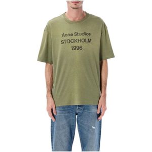 Acne Studios, Heren, Tops, Groen, Maat: L Katoen,