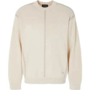 Emporio Armani, Heren, Truien, Beige, Maat: M Wol,