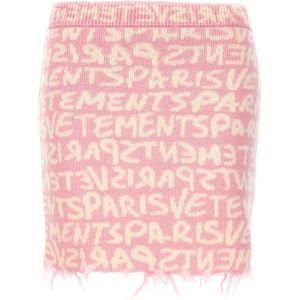 Vetements, Dames, Rokken, Roze, Maat: XS Wol,