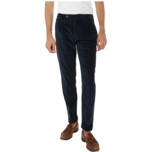 Berwick, Heren, Broeken, Blauw, Maat: XL Katoen,