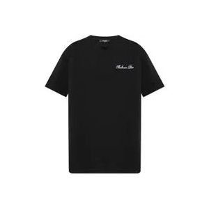 Balmain T-shirt met logo , Black , Heren , Maat: XL