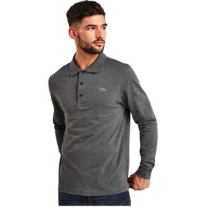Lacoste, Heren, Tops, Grijs, Maat: XS Piqué,