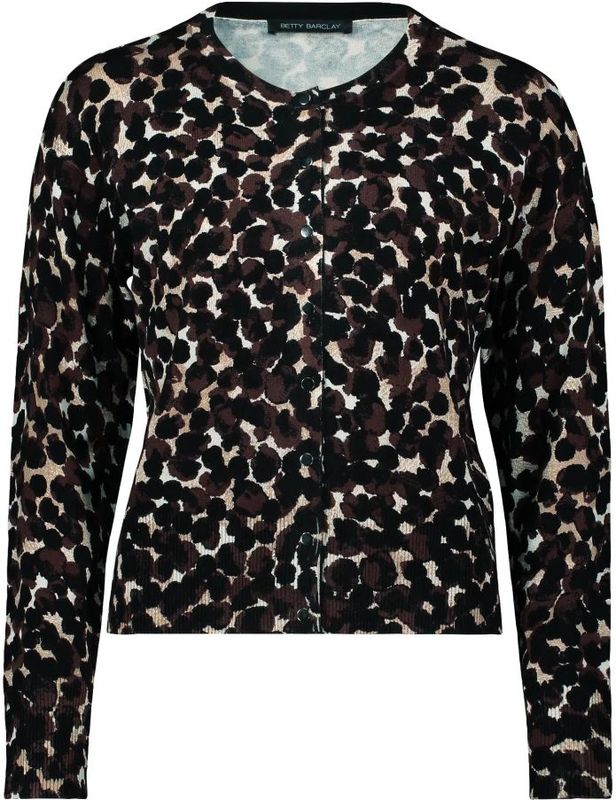 Betty Barclay - Cardigan - Bruin - Casual Dot Patroon
