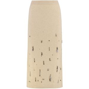 Fabiana Filippi, Dames, Rokken, Beige, Maat: XS Zijde,