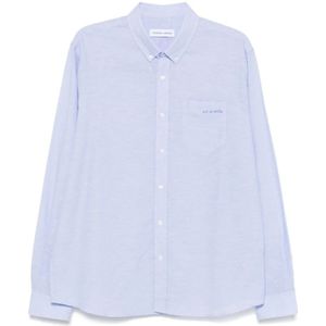 Maison Labiche, Heren, Overhemden, Blauw, Maat: S