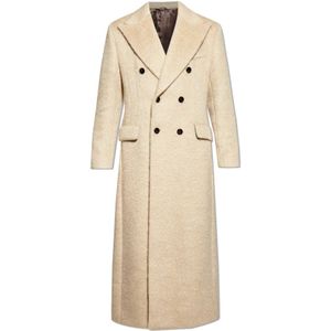 Dolce & Gabbana, Heren, Mantels, Beige, Maat: M Mohair,