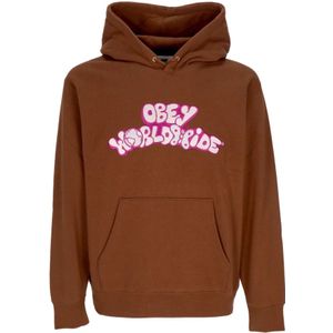 Obey, Dames, Sweatshirts & Hoodies, Bruin, Maat: XL Katoen,