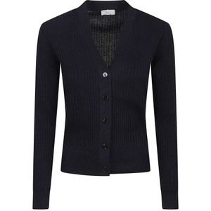 Peserico, Dames, Truien, Blauw, Maat: S Viscose,