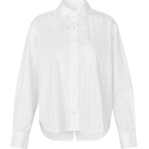 Samsøe Samsøe, Dames, Blouses & Shirts, Wit, Maat: S Katoen,