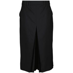 Saint Laurent, Dames, Rokken, Zwart, Maat: M Wol,
