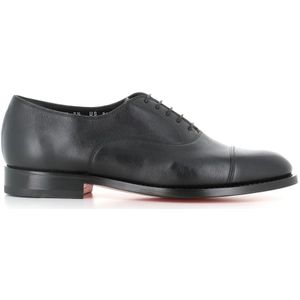 Santoni, Heren, Schoenen, Zwart, Maat: 43 EU Leer,