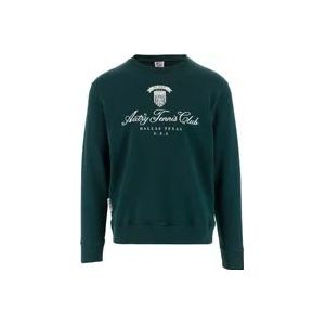 Autry Katoenen Sweatshirt met Grafische Print , Green , Heren , Maat: L