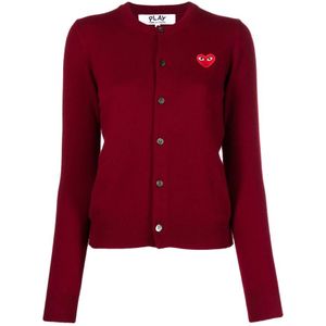Comme des Garçons Play, Dames, Truien, Rood, Maat: XS Wol,