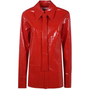 Jil Sander, Dames, Overhemden, Rood, Maat: XS Katoen,