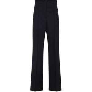 Prada, Dames, Broeken, Blauw, Maat: 2XS Wol,