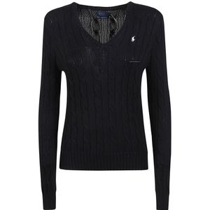 Ralph Lauren, Dames, Truien, Zwart, Maat: M Katoen,