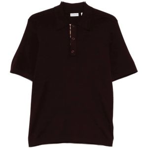 Burberry, Heren, Tops, Rood, Maat: S Katoen,