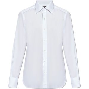Tom Ford, Heren, Overhemden, Wit, Maat: M Katoen,