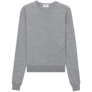 Saint Laurent, Dames, Truien, Grijs, Maat: S Wol,