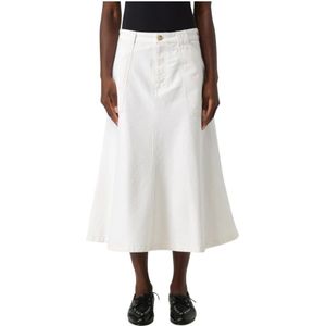 A.p.c., Dames, Rokken, Wit, Maat: S Katoen,