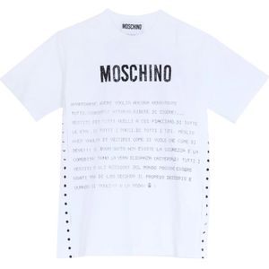 Moschino, Heren, Tops, Wit, Maat: S Katoen,