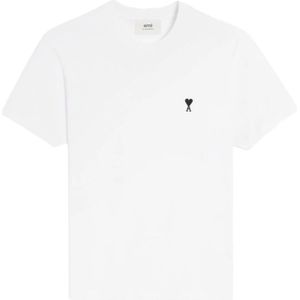 Ami Paris, Heren, Tops, Wit, Maat: S Katoen,