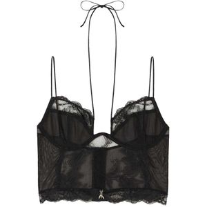 Patrizia Pepe, Dames, Tops, Zwart, Maat: S Tweed,