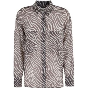 Iro, Dames, Blouses & Shirts, Bruin, Maat: 2XS Polyamide,