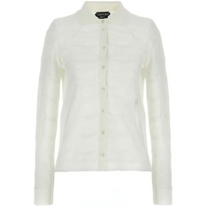 Tom Ford, Dames, Blouses & Shirts, Wit, Maat: S Katoen,
