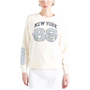 Dkny, Dames, Tops, Beige, Maat: M Katoen,