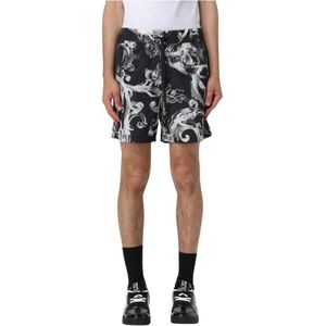 Versace Jeans Couture, Heren, Korte broeken, Zwart, Maat: XL Polyamide,