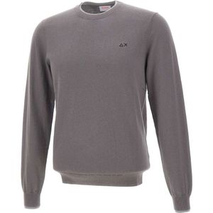 Sun68, Heren, Truien, Grijs, Maat: S Katoen,