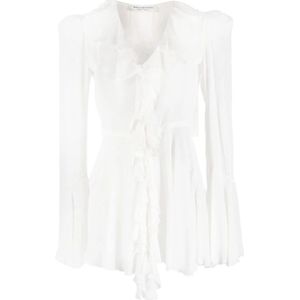 Philosophy di Lorenzo Serafini, Dames, Blouses & Shirts, Wit, Maat: S Viscose,