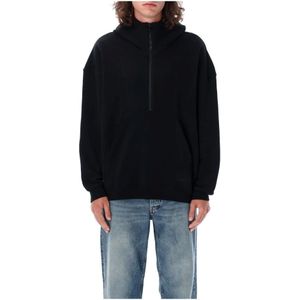 Saint Laurent, Heren, Sweatshirts & Hoodies, Zwart, Maat: S Katoen,
